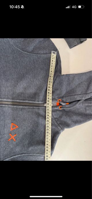 Felpa Sun68 ragazzo grigia con zip