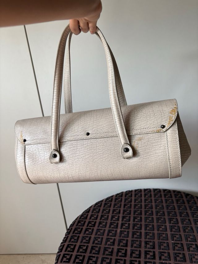 Bolso Gucci Bamboo Bullet Beige/ blanco