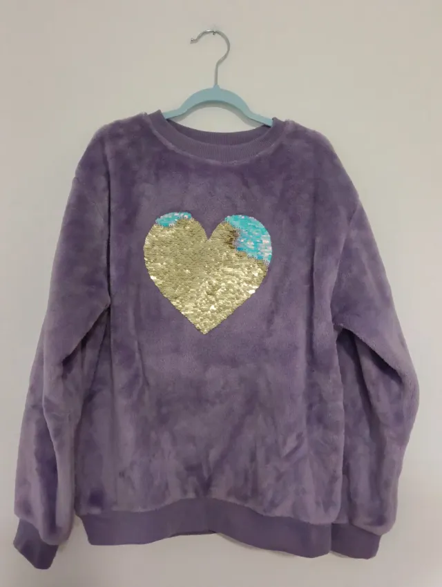Jersey pelo morado niña Talla 10