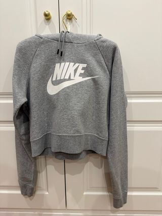 Sudadera Corta Nike Mujer Gris Talla XS
