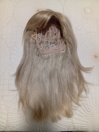 Peluca Rubia Beige y Dorada