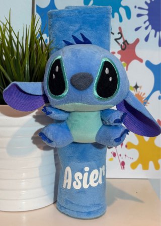 Protector cinturón de seguridad Stitch o Angel