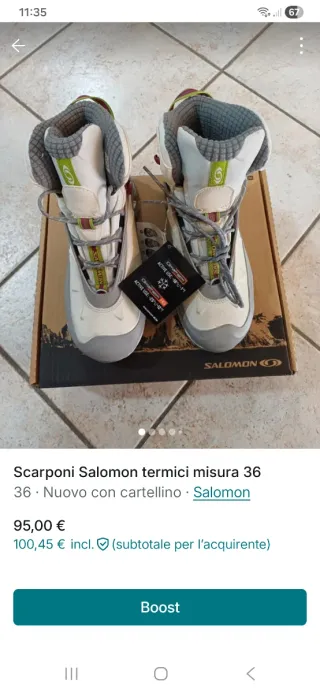 Scarponi Salomon Termici Donna Tg 36