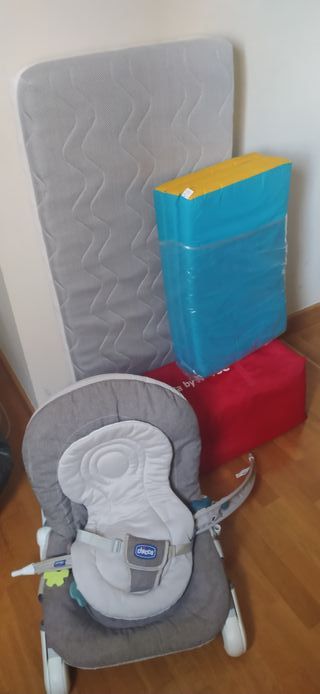 Lote cuna de viaje, hamaca y colchones