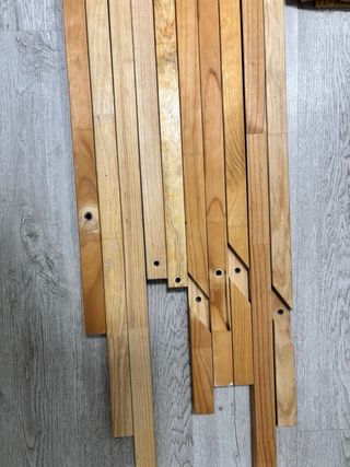 Cama infantil tipi madera natural 90x190