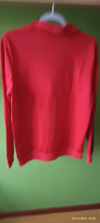 Sudadera Adidas Roja con Rayas Negras