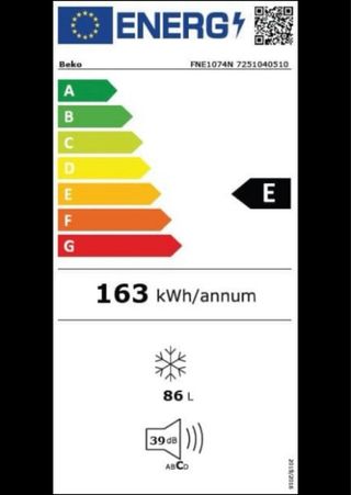 Congelador Beko 86L - FNE1074N