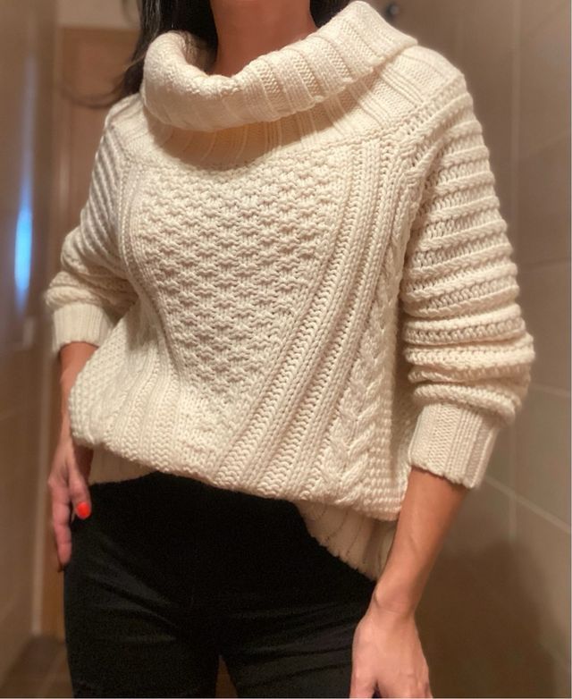 Jersey H&M crema 15% lana 85% acrílico