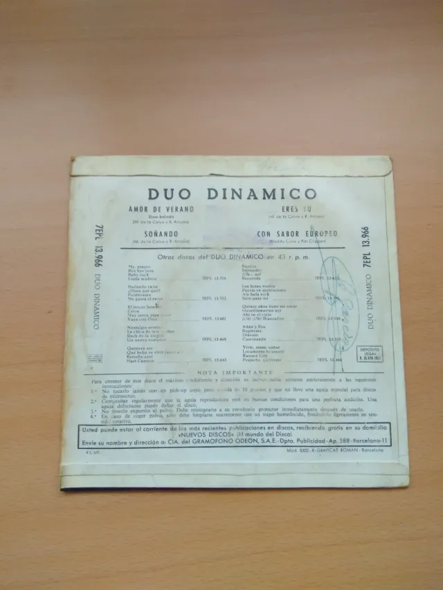 Single Dúo Dinámico - Monumental. Singles  2X1