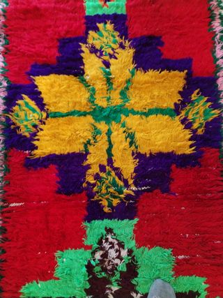 Alfombra bereber artesanal multicolor