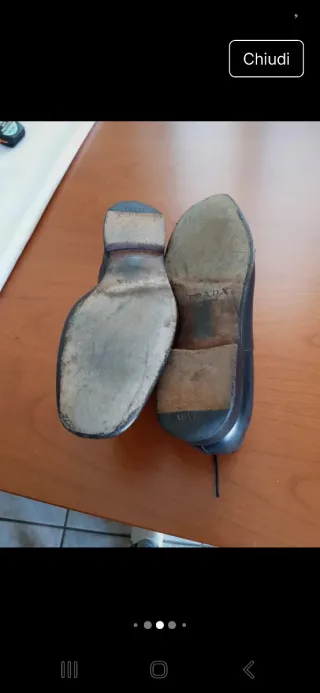 Scarpe uomo Prada stringate nere taglia 40