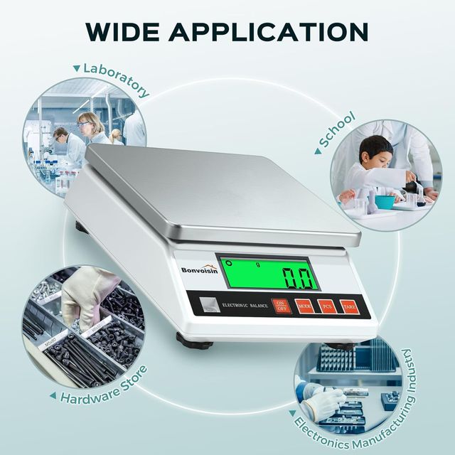 Báscula de Precisión 6000g/0.1 g, Balanza Cuentapiezas