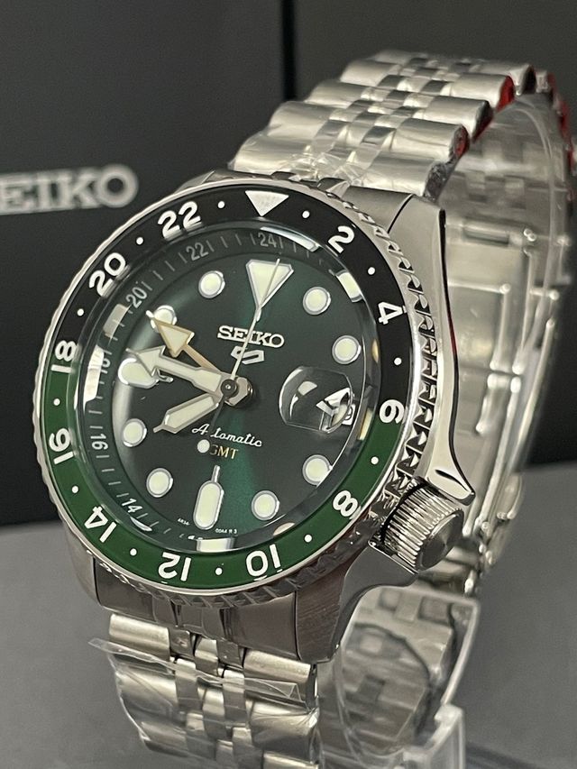 Reloj Seiko Sport 5 GMT “Green Sprite” SSK035K1