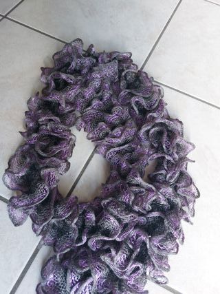 Sciarpa donna grigio/viola