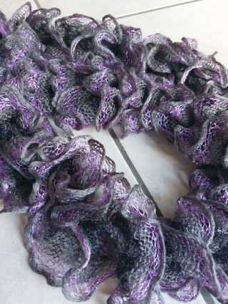 Sciarpa donna grigio/viola