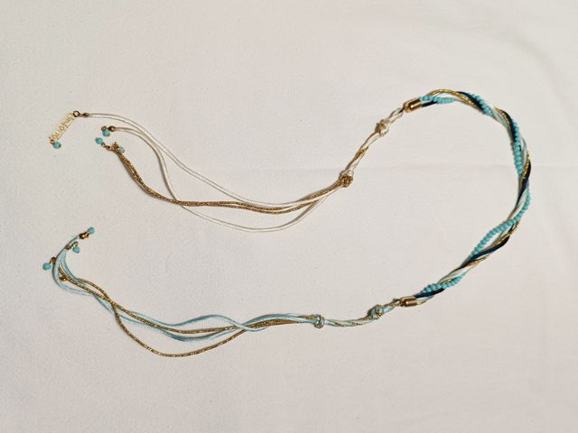 Otto Karl Bracciale Boho Bianco Turchese Oro