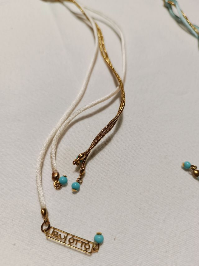 Otto Karl Bracciale Boho Bianco Turchese Oro