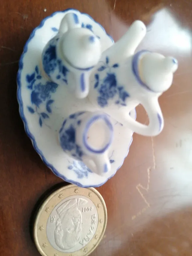 Bandeja té porcelana casa muñecas