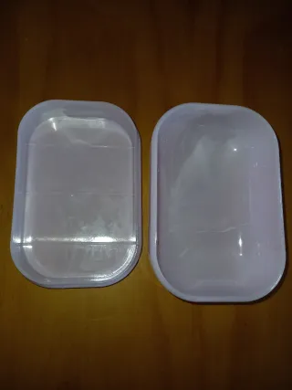 Jabonera Plástico Rosa y Blanca