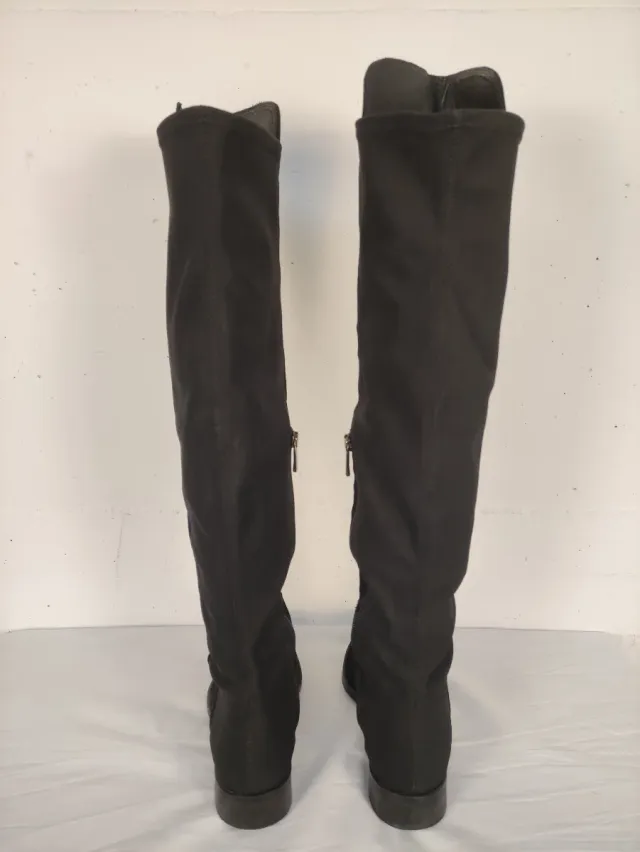 Stivali donna vera pelle neri sopra il ginocchio
