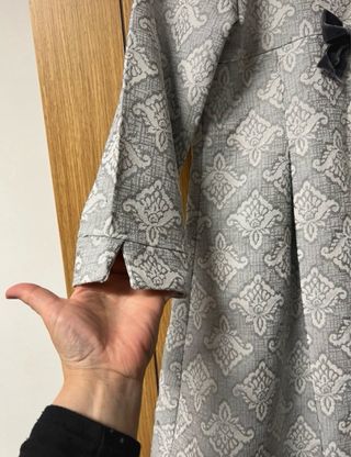 Vestido fiesta niña estampado lazo negro