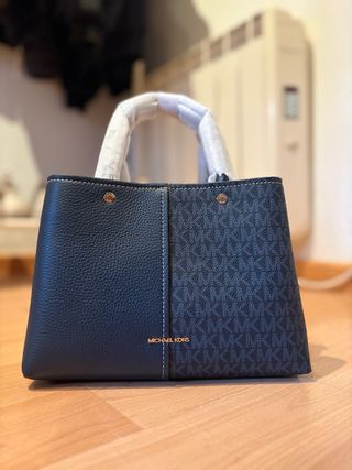 Bolso Michael Kors Flora Mediano Negro/Azul