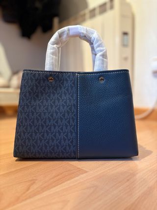 Bolso Michael Kors Flora Mediano Negro/Azul