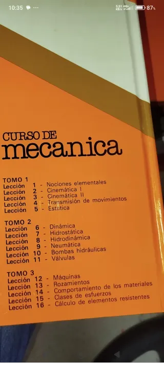 Curso de Mecánica años 80. 3 volúmenes.