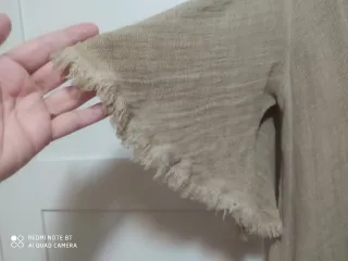 Vestido hippy beige talla s/m.