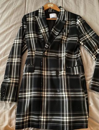 Chaqueta cuadros Bershka Talla S