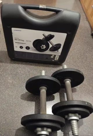 Mancuernas ajustables con discos