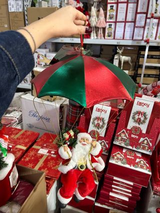 Babbo Natale con Paracadute Decorazione H70