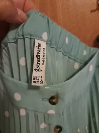 Falda midi plisada lunares Stradivarius