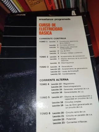 Curso de electricidad. 6 Volúmenes.