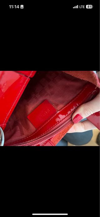 Bolso Furla Rojo Mini Shopper Charol