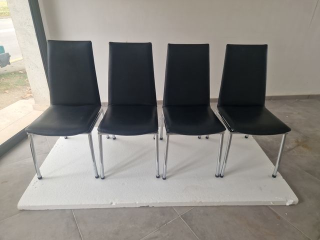Sillas de comedor negras (4 unidades)