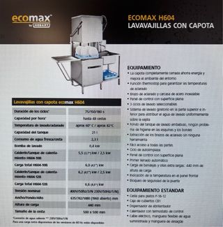 NUEVO Lavavajillas Hobart Ecomax 604-10B