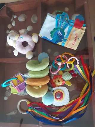 Lote Juguetes Bebé Peluche Sonajero Libro