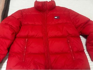 Plumas Tommy Hilfiger Roja Talla L Mujer. 