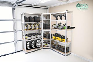 Estantería esquinera metálica 5 baldas