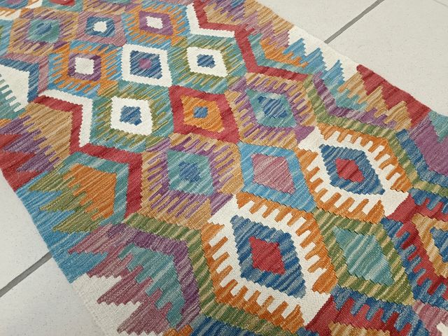 Tappeto Kilim afgano 188x68 cm lana