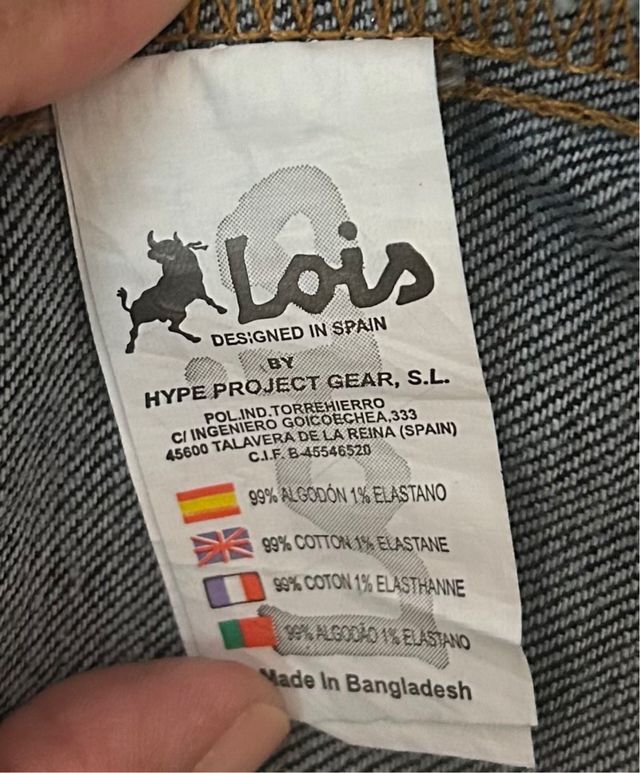 Vestido azul Lois Jeans Denim Talla M