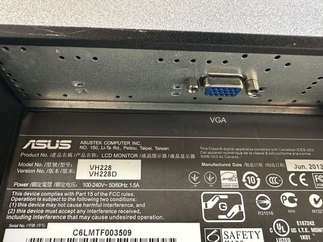 Pantalla ASUS 28 Negra