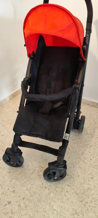 Silla de paseo Jane Hop negra/roja