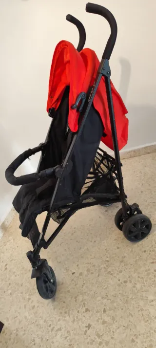 Silla de paseo Jane Hop negra/roja