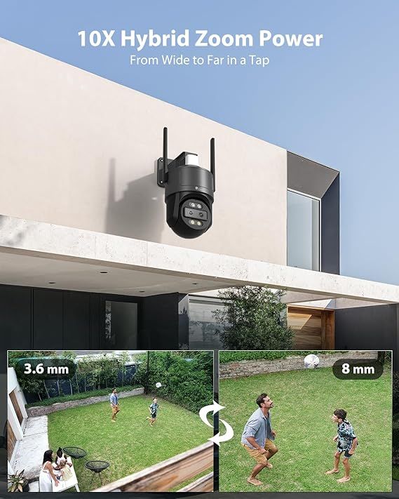 Cámara Vigilancia Exterior 2.5K 4G Zoom 10X