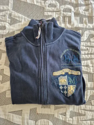 Felpa La Martina College Polo Team Blu