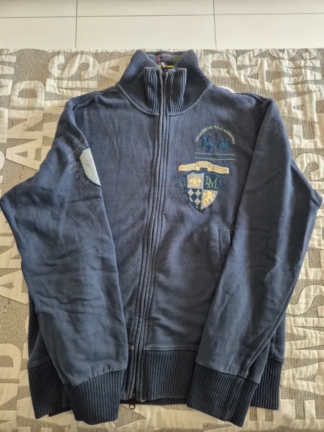 Felpa La Martina College Polo Team Blu