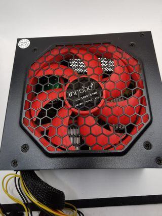 Fuente Alimentación PC Innobo 500W Ventilador Rojo