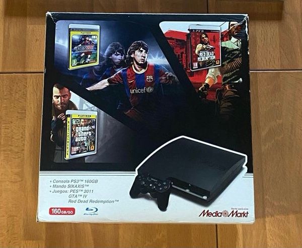ps3 slim completa en caja muy cuidada y completa
